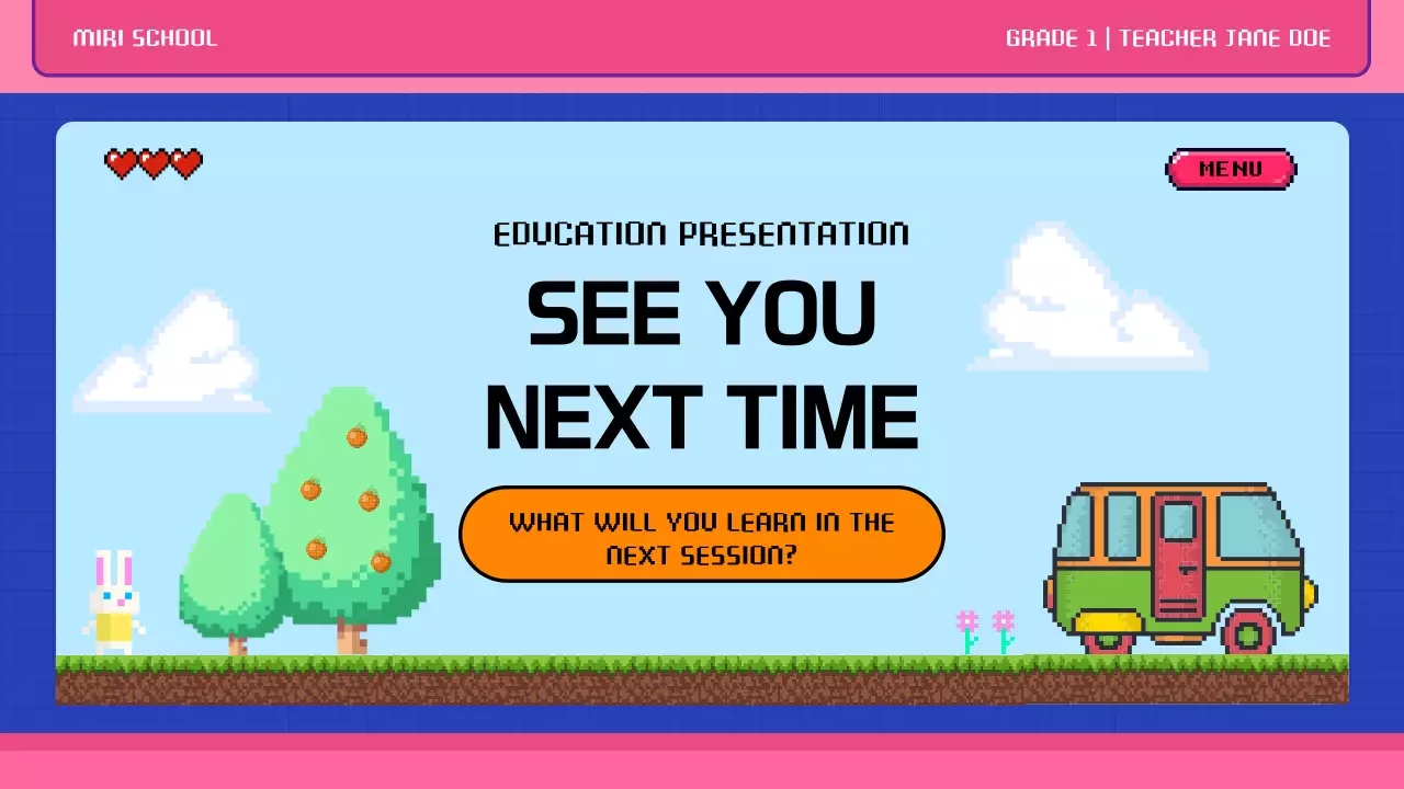 Presentasi Panduan Belajar Retro Pink