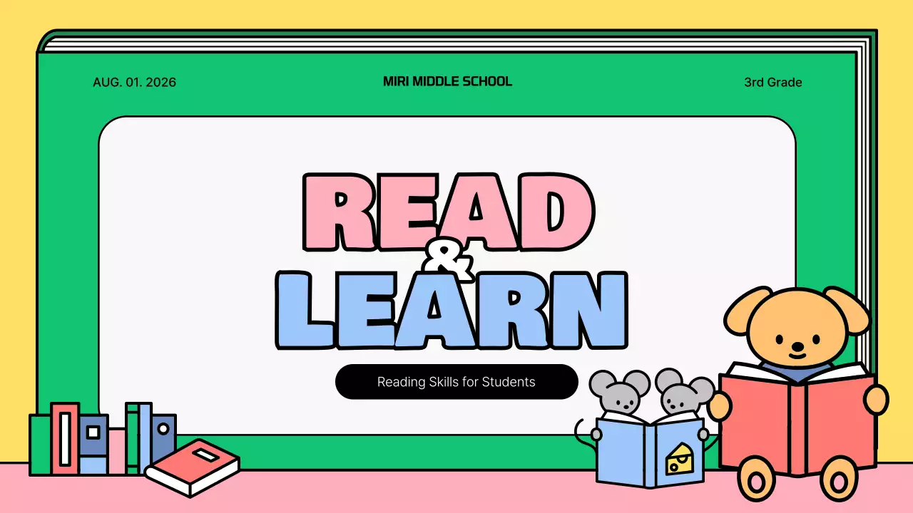 Pink Playful Reading Guide Presentation