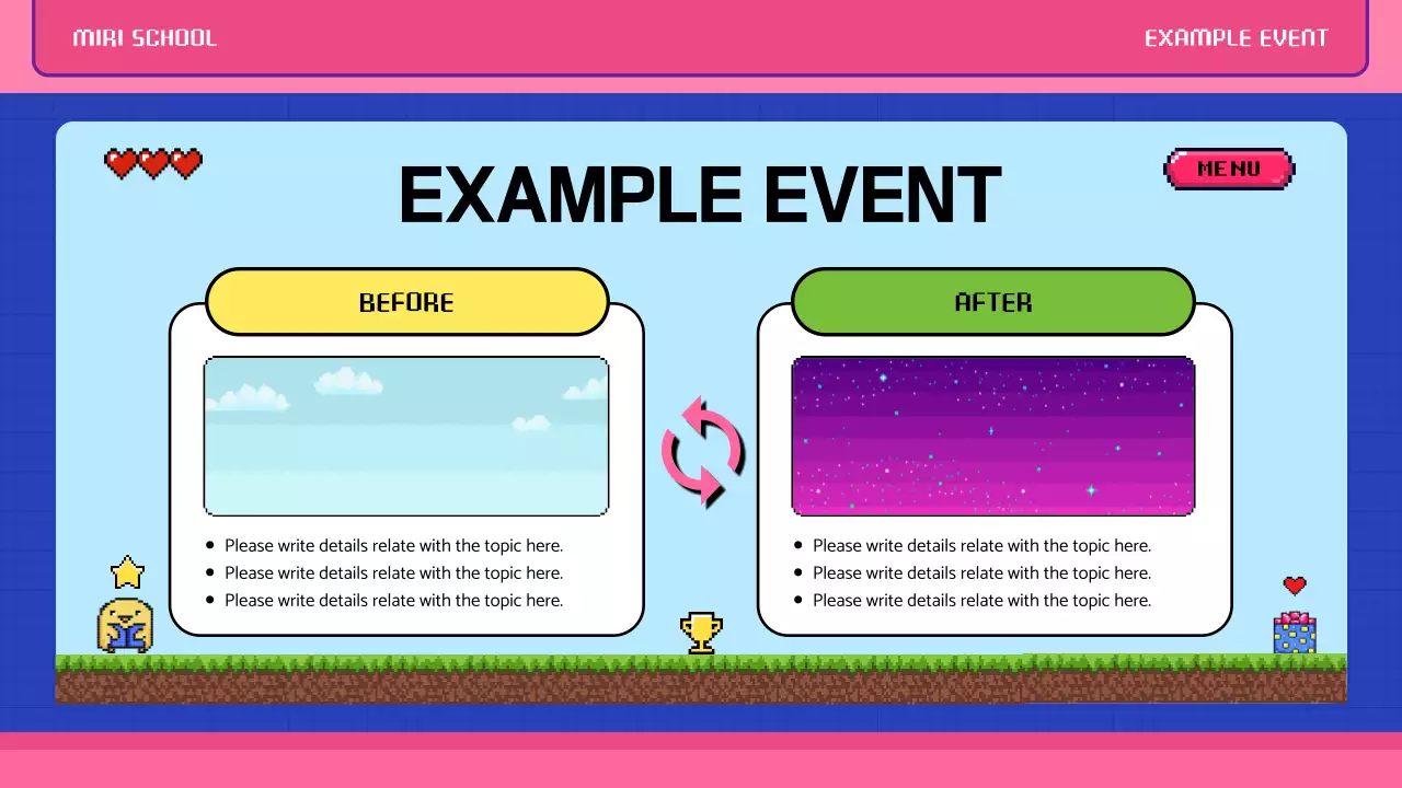 Presentasi Panduan Belajar Retro Pink