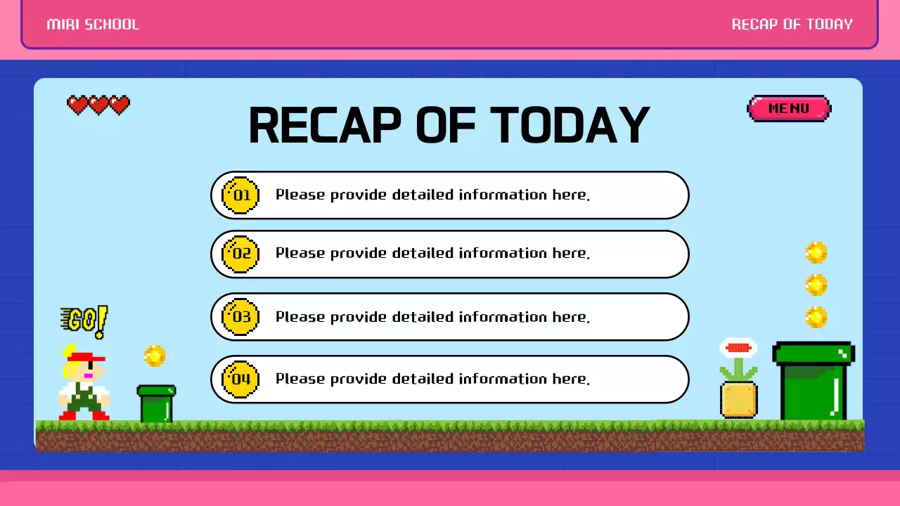 Presentasi Panduan Belajar Retro Pink