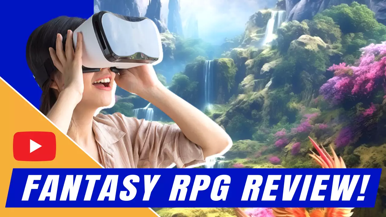 Blue Modern Vr Review Vlog YouTube Thumbnail