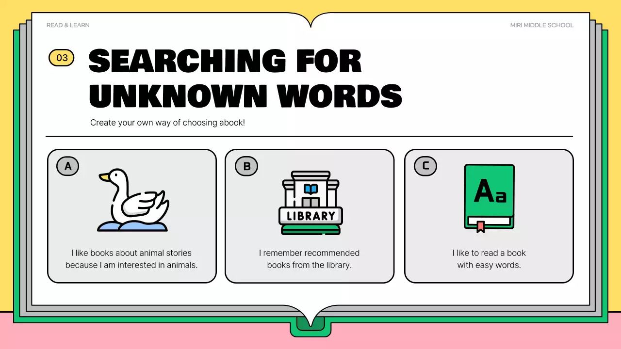 Pink Playful Reading Guide Presentation