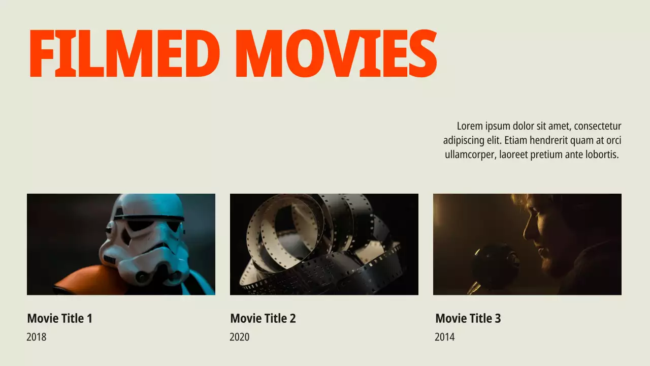 Beige Modern Film Portfolio Presentation