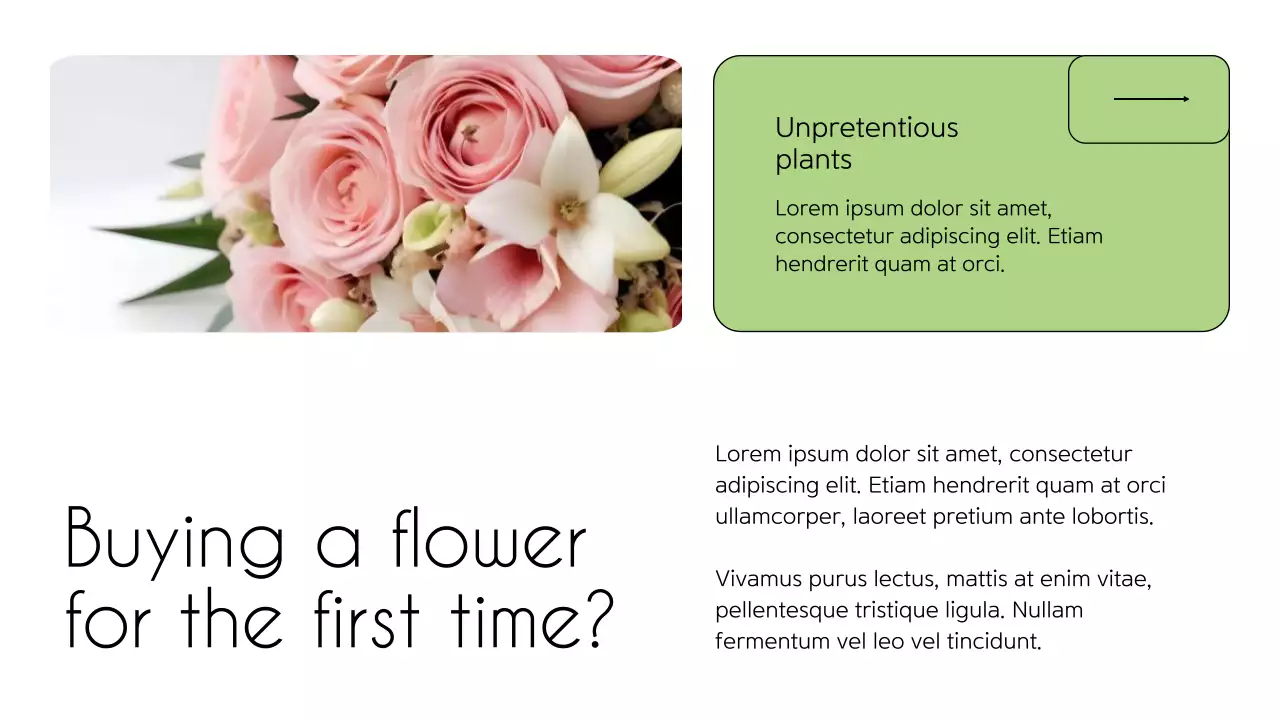 Green Elegant Flower Promotion Presentation