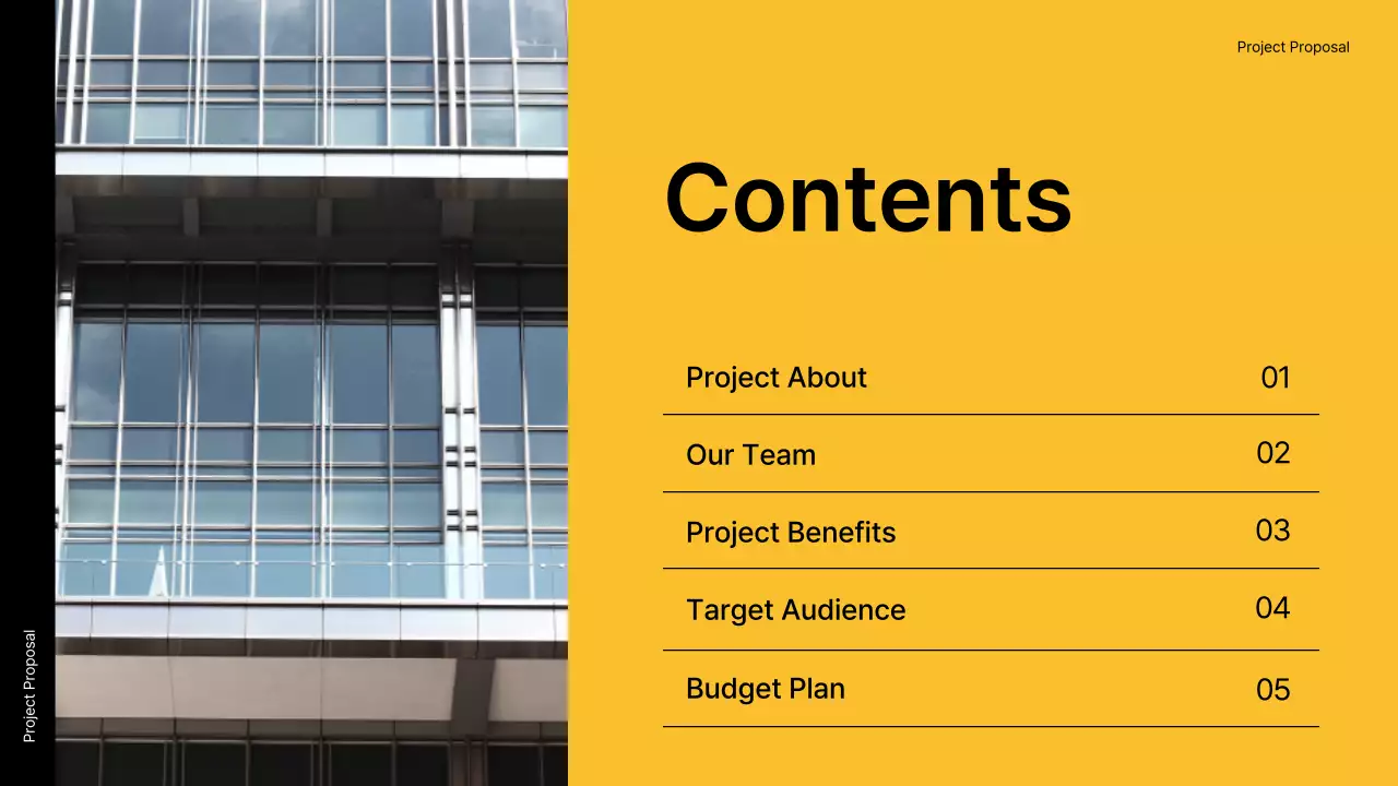 Apresentação do documento de proposta do projeto Yellow Modern