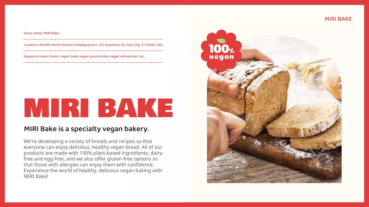 Red Modern Vegan Class Guide Presentation