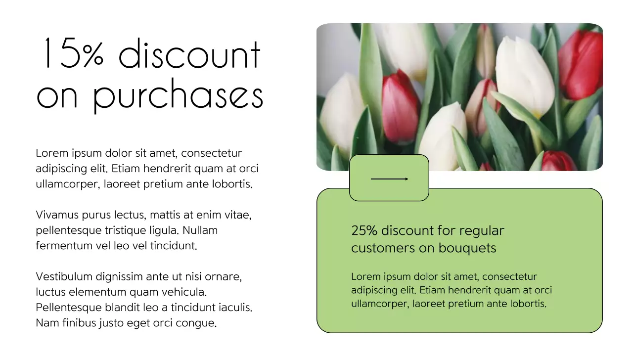 Green Elegant Flower Promotion Presentation