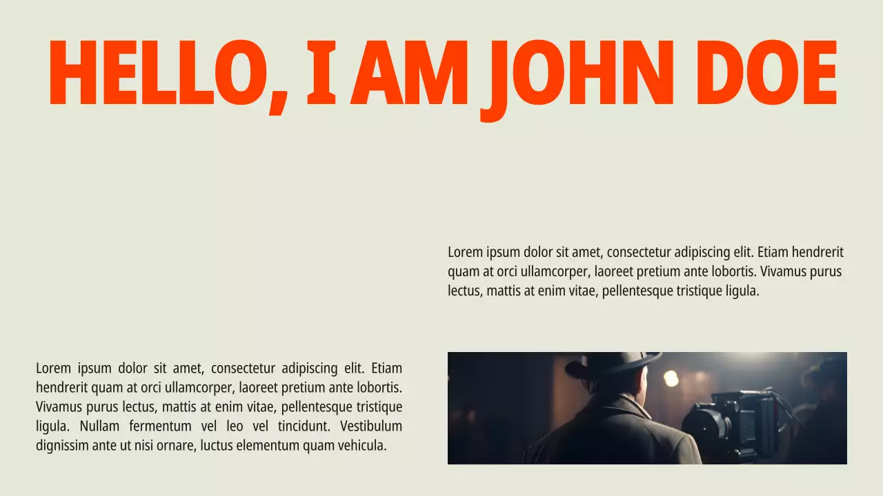 Beige Modern Film Portfolio Presentation