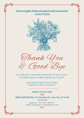 beige elegant farewell invitation