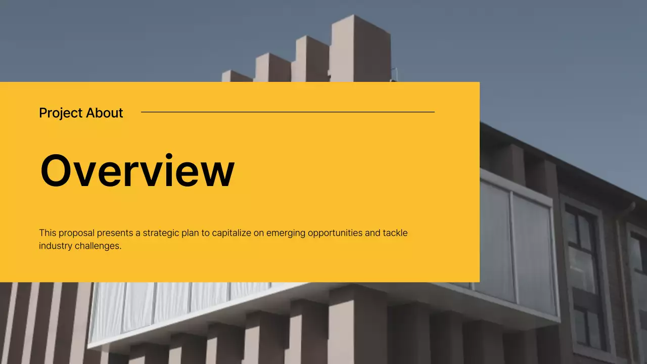 Apresentação do documento de proposta do projeto Yellow Modern