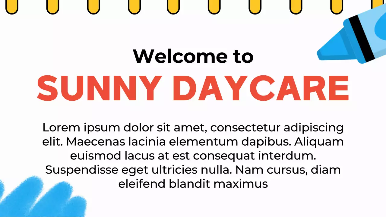 Yellow Playful Daycare Promotion Presentation