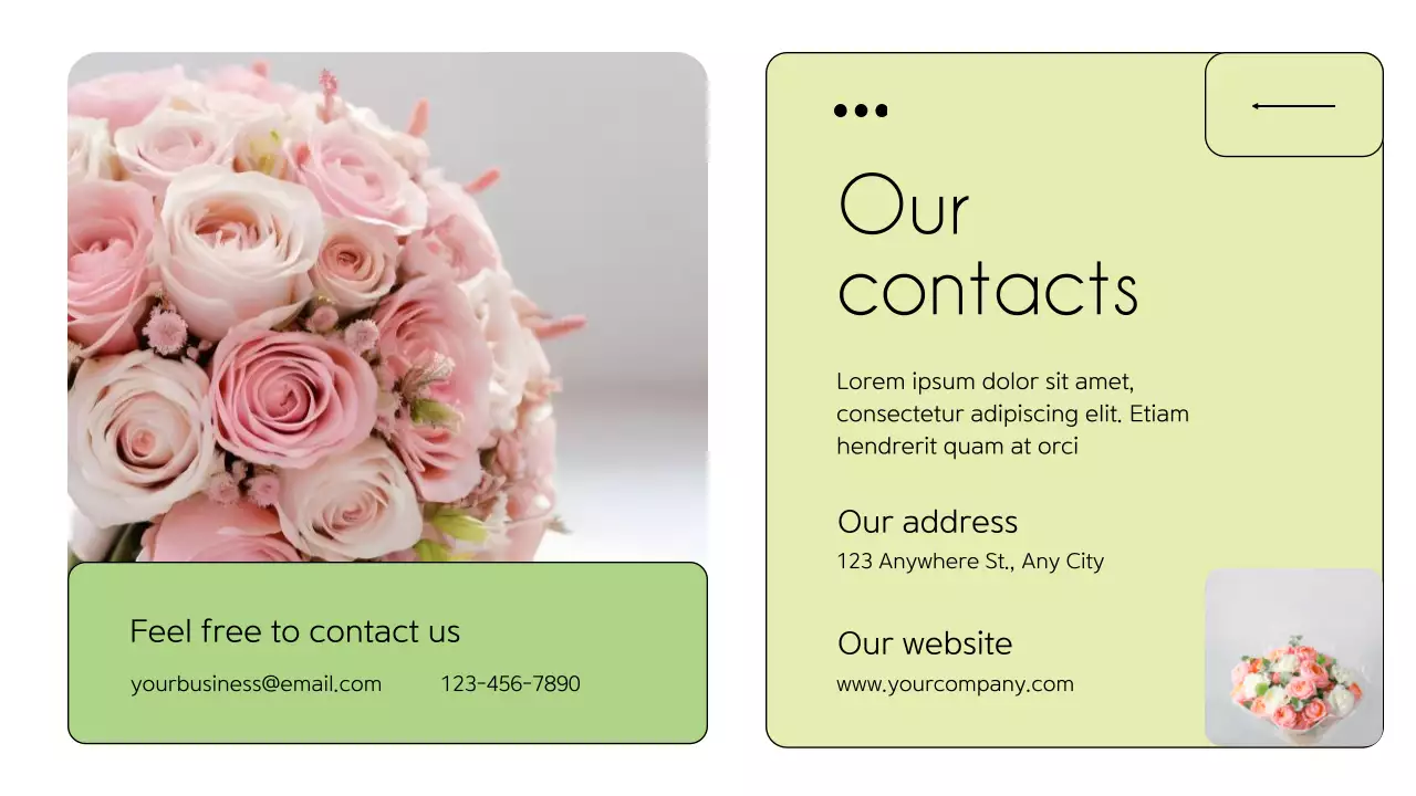 Green Elegant Flower Promotion Presentation