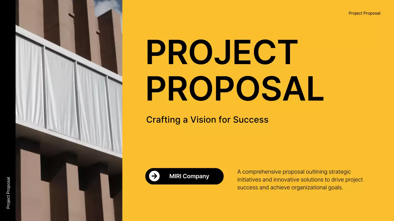 Yellow Modern Project Proposal Document Presentation