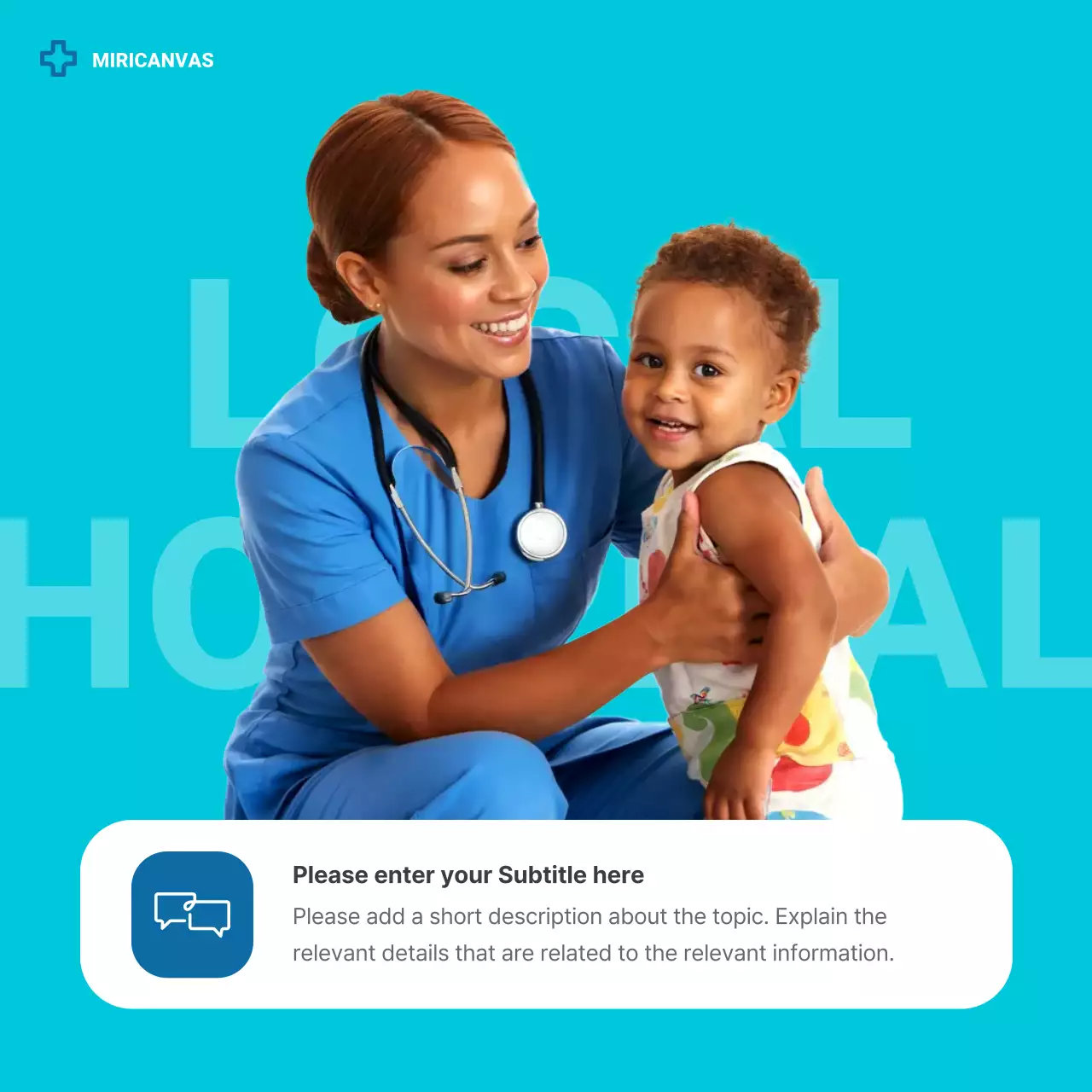 Blue Modern Healthcare Announcement Carousel