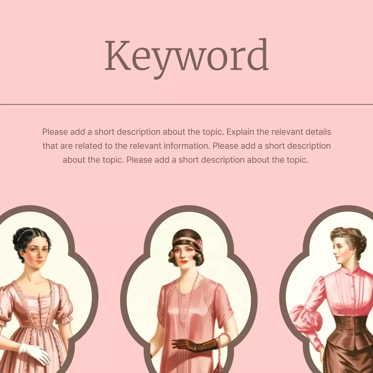 Pink Vintage Historical Guide Carousel