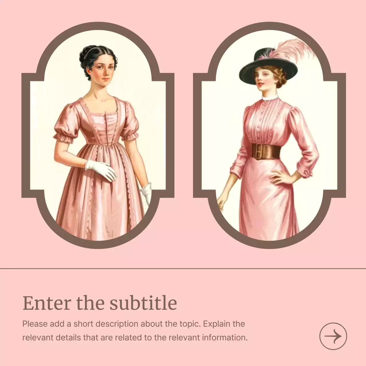 Pink Vintage Historical Guide Carousel