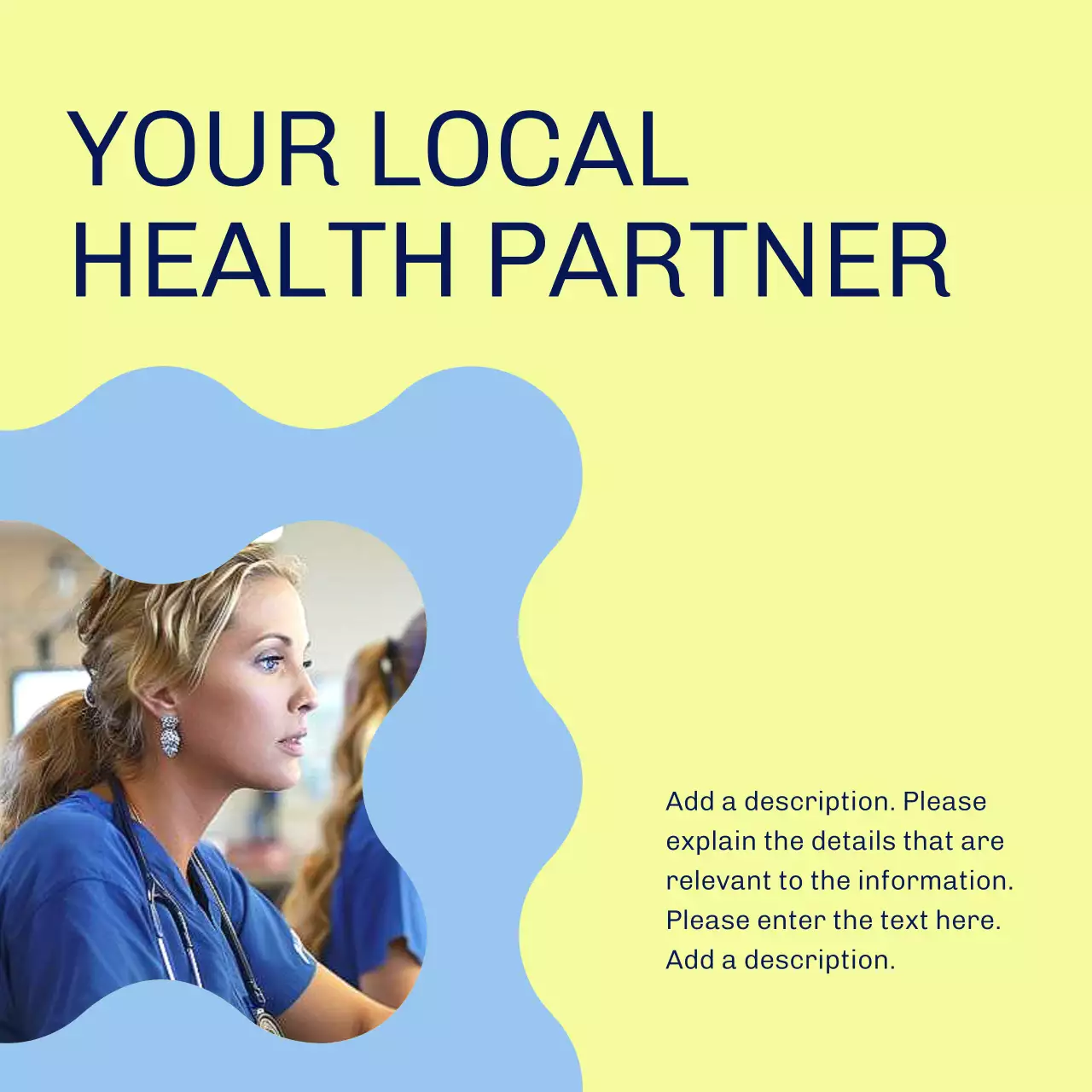 Blue Professional Health Promotion Carousel