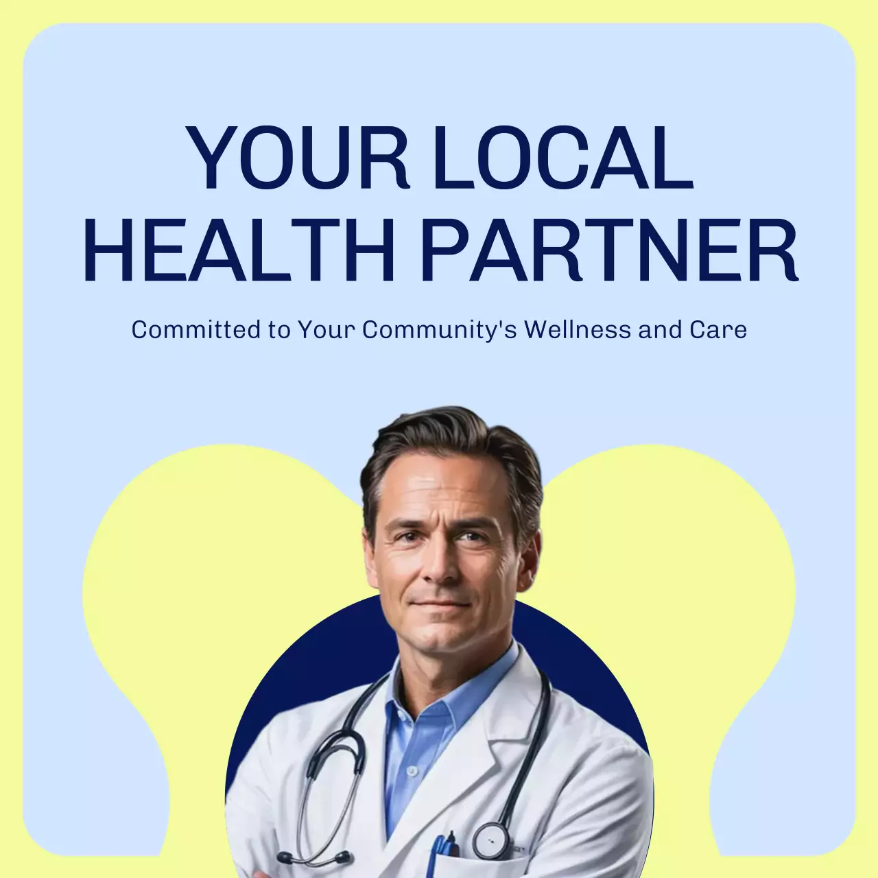 Blue Professional Health Promotion Carousel