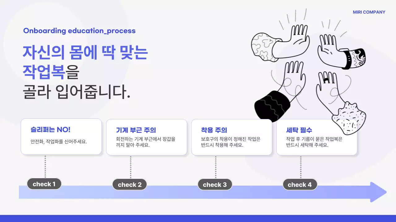 파랑의 심플한 온보딩교육 교육자료