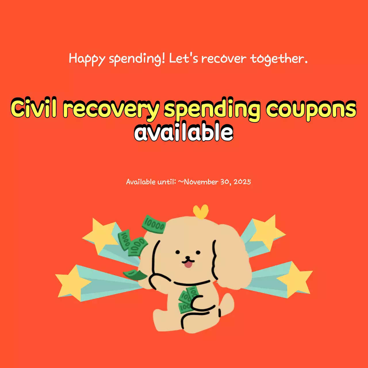 Orange Baby Lovely Consumption Coupon Promotion