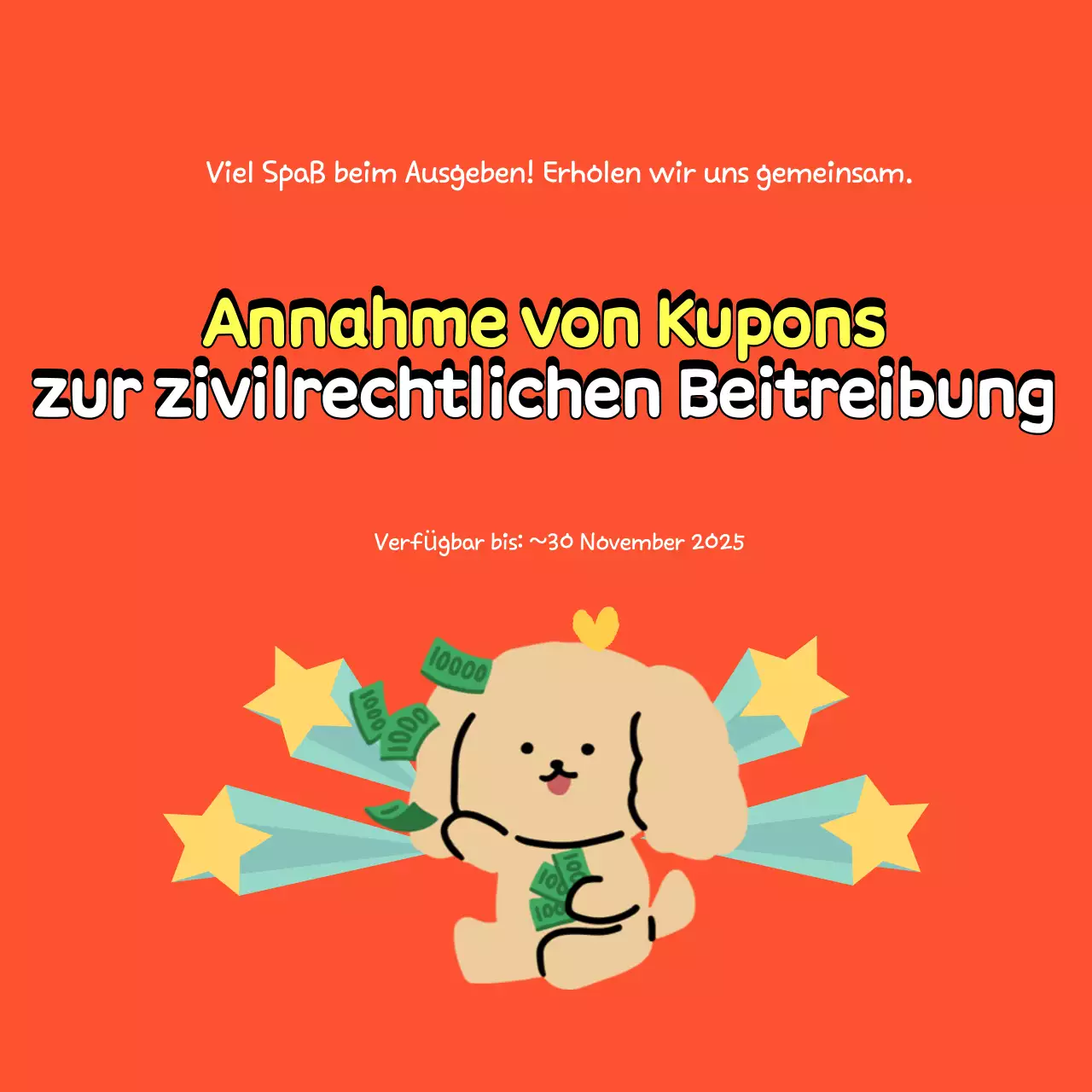 Orange Baby Lovely Verbrauchsgutschein-Aktion