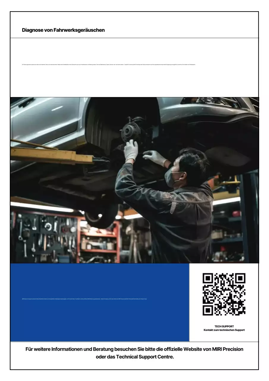 Blauer moderner Autowartungsleitfaden