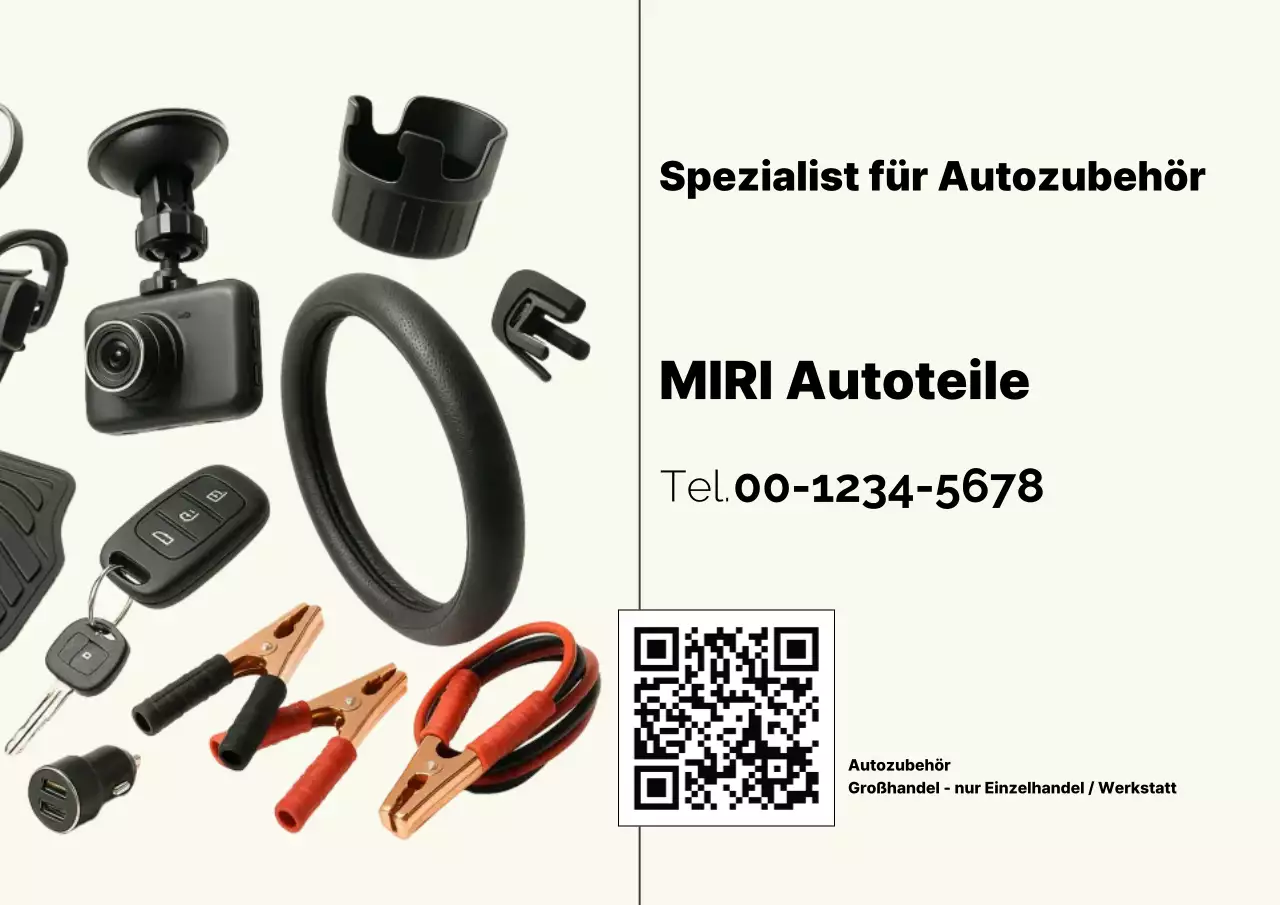 Beige moderne Autowerbung