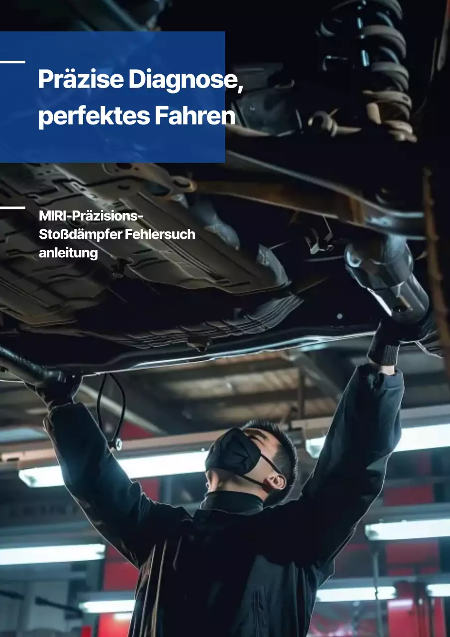 Blauer moderner Autowartungsleitfaden