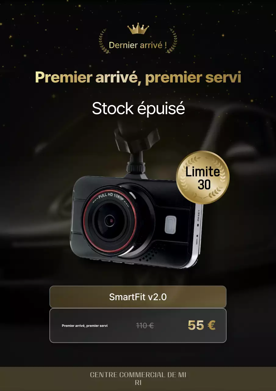 Publicité pour des accessoires de voiture modernes noirs