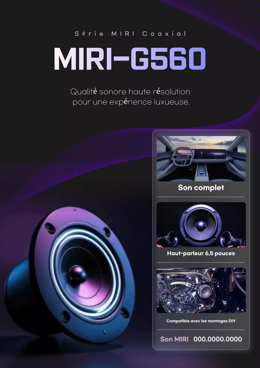 Publicité pour l'enceinte moderne Bora