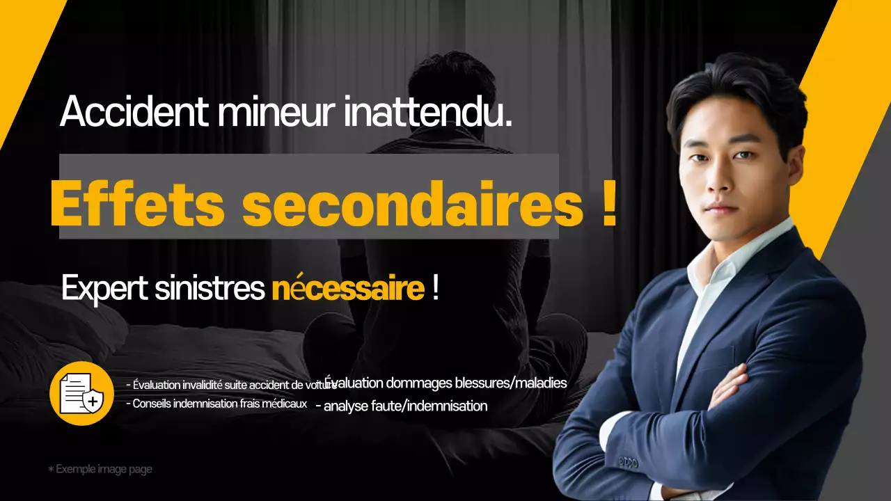 Publicité d'un expert en sinistres moderne orange