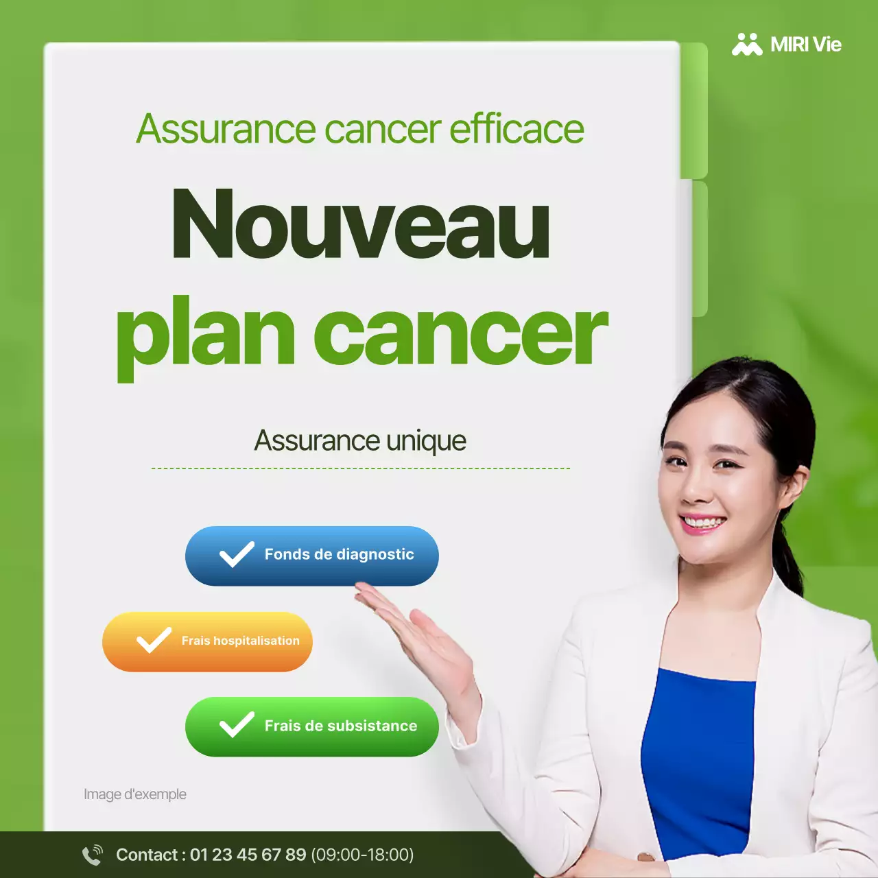 Publicité simple pour une assurance verte