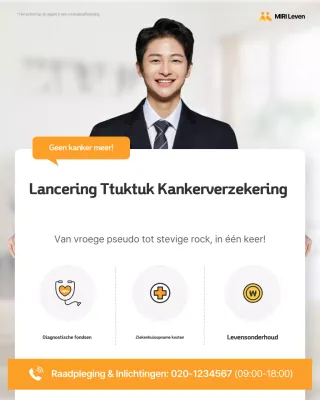 Eenvoudige oranje verzekeringsadvertentie