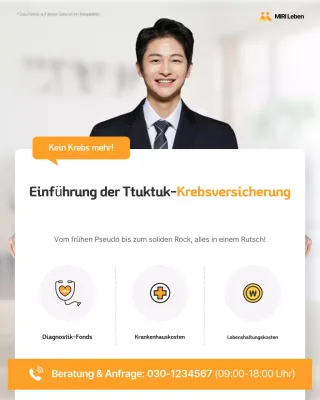 Simple Orange Versicherungsanzeige