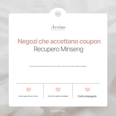 Istruzioni per l'utilizzo del semplice buono sconto Minseongheiboksu bianco e rosa