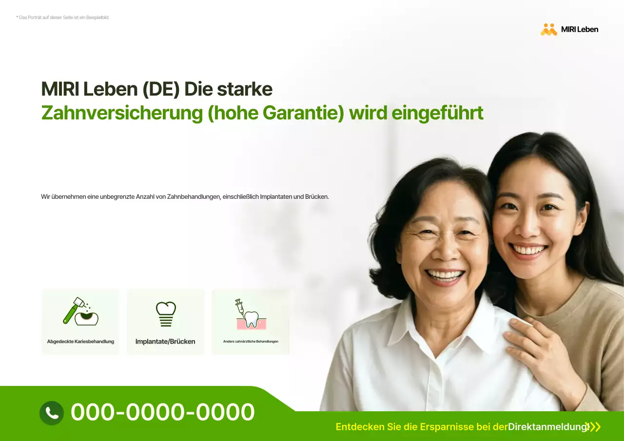 Grüne, moderne Versicherungswerbung