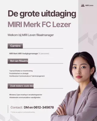 Wervingsbericht voor leider van Modern Insurance Center in paars