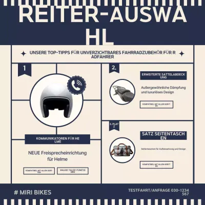 Retro Motorradzubehör Sale in Blau und Beige