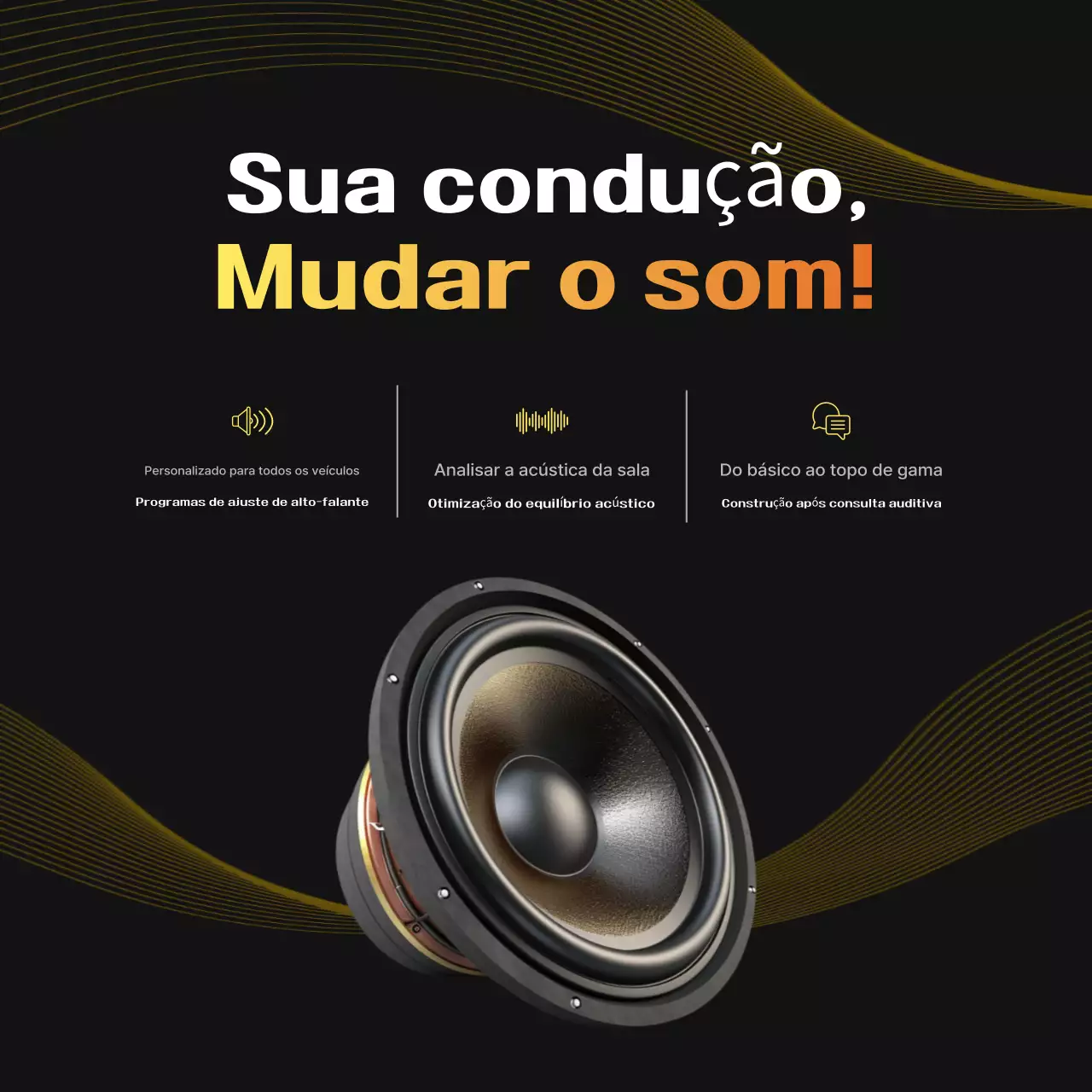 Propaganda de som moderno preto