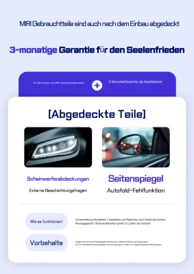 Garantieleitfaden für Blue Modern Auto Parts