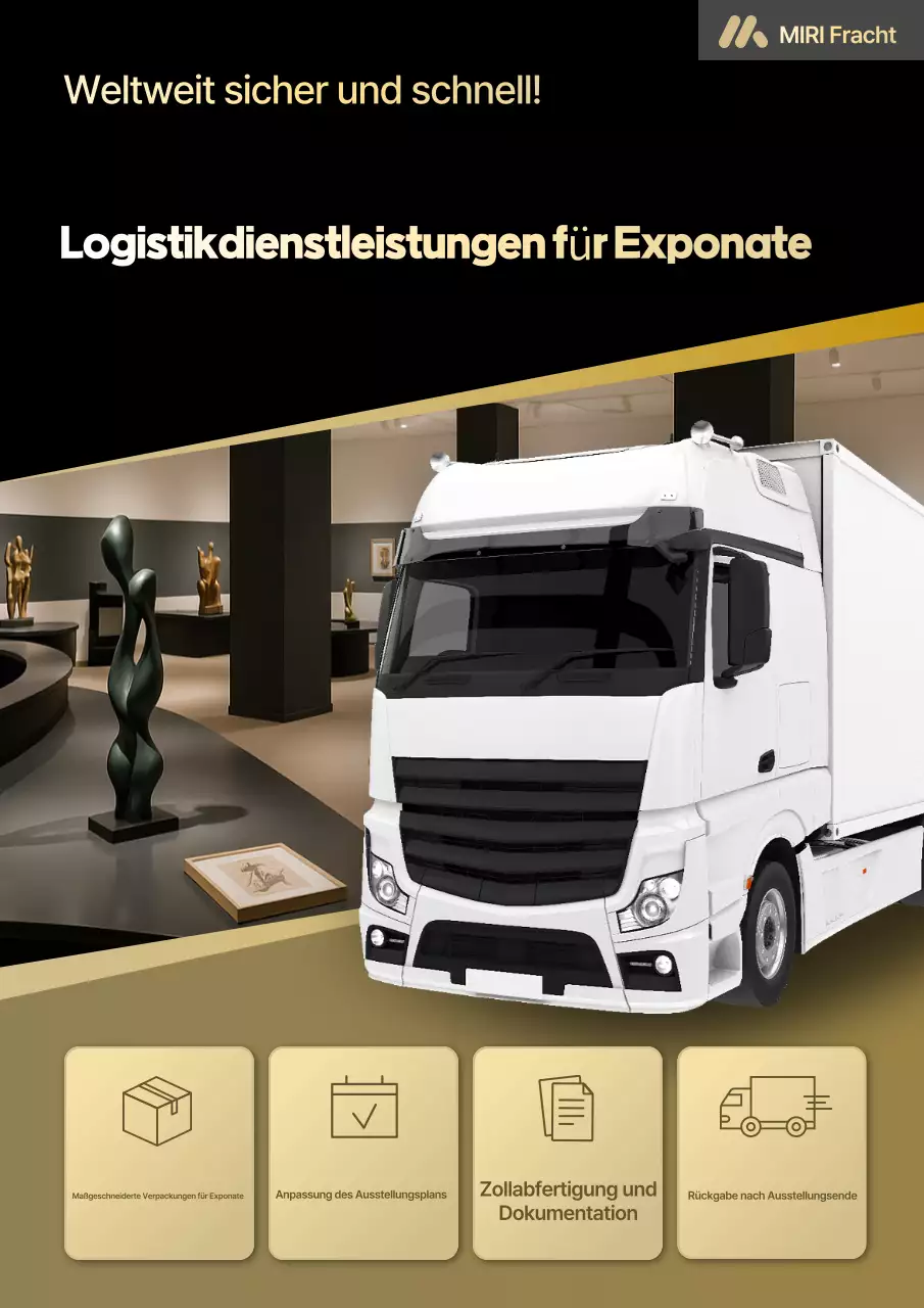 Schwarze moderne Autologistik-Werbung