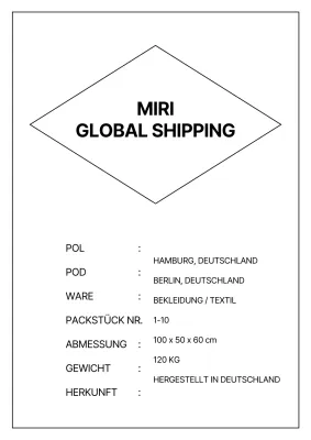 Schwarze einfache Logistik-Informationsübertragung