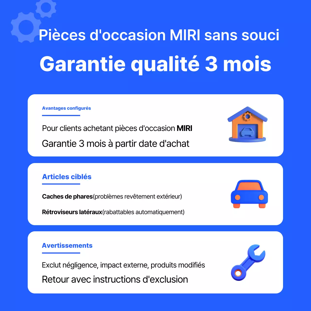 Guide d'assurance qualité des pièces automobiles Blue Simple