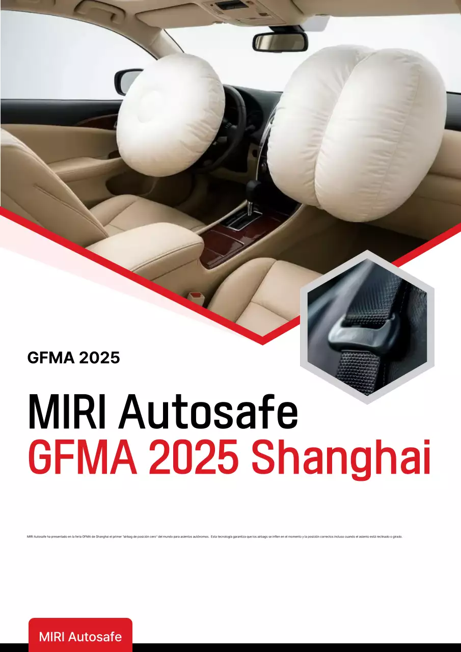 Anuncio de seguridad de un automóvil moderno de color beige