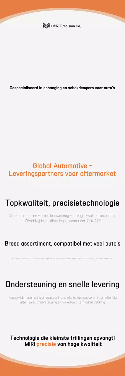 Advertentie voor eenvoudige auto-onderdelen in oranje