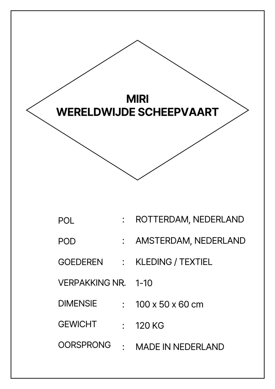 Zwarte eenvoudige logistieke informatieoverdracht
