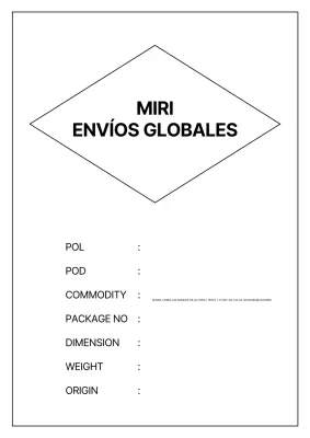 Transmisión de información logística simple negra