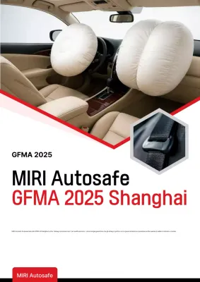 Pubblicità sulla sicurezza dell'auto moderna beige