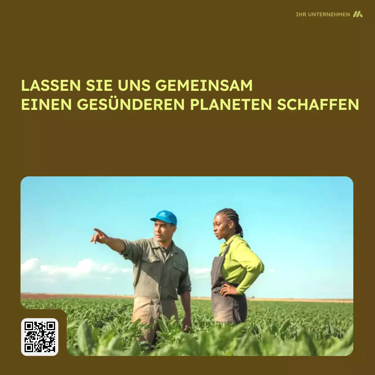 Braunes modernes Landwirtschafts-Werbekarussell