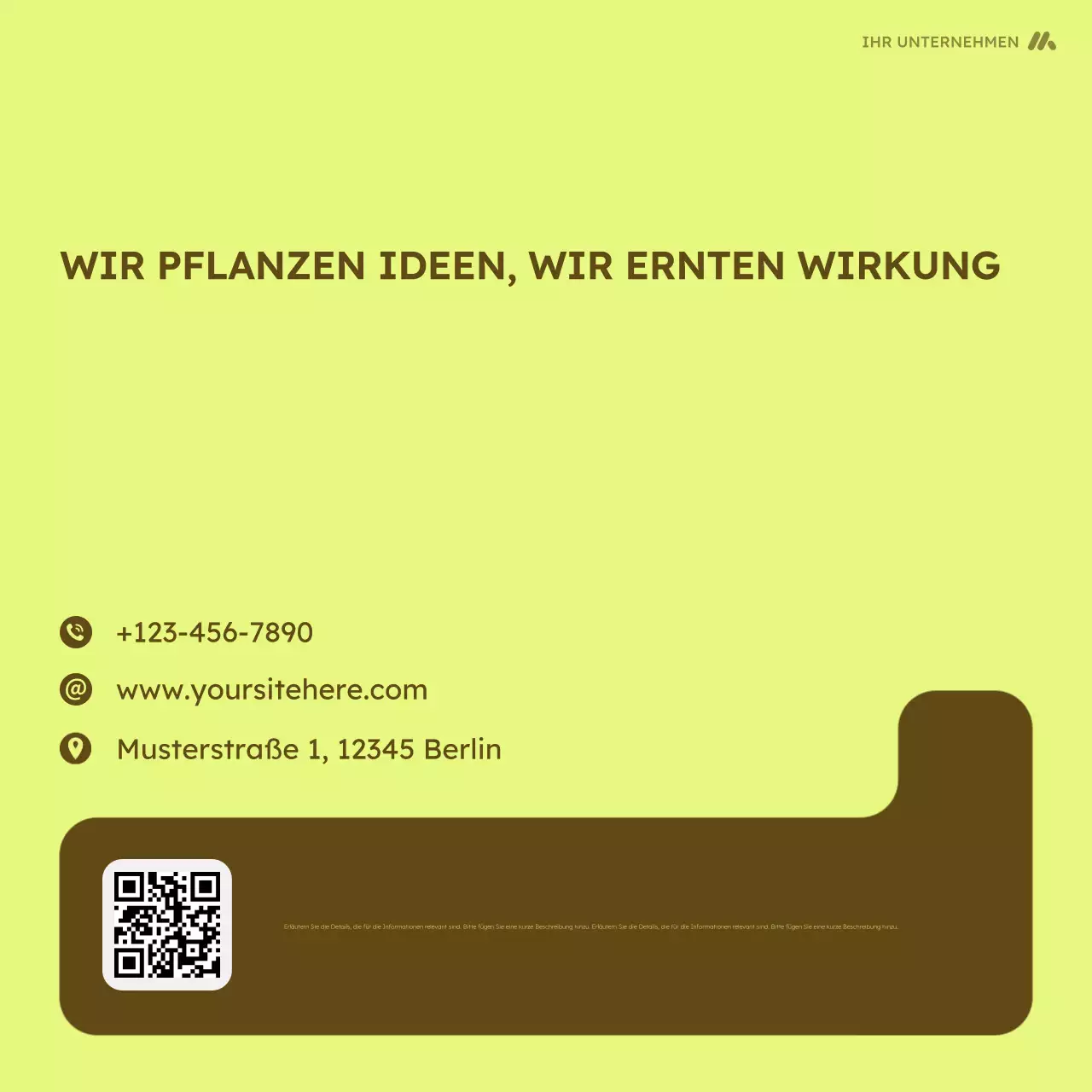 Braunes modernes Landwirtschafts-Werbekarussell